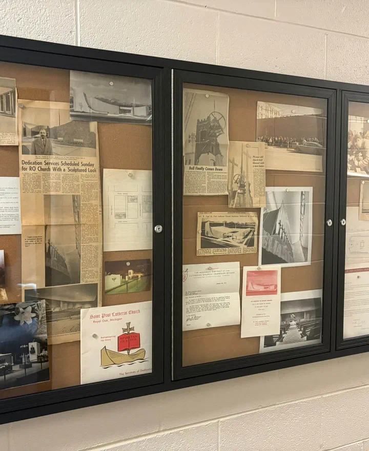 A display of St. Paul historic photographs and records